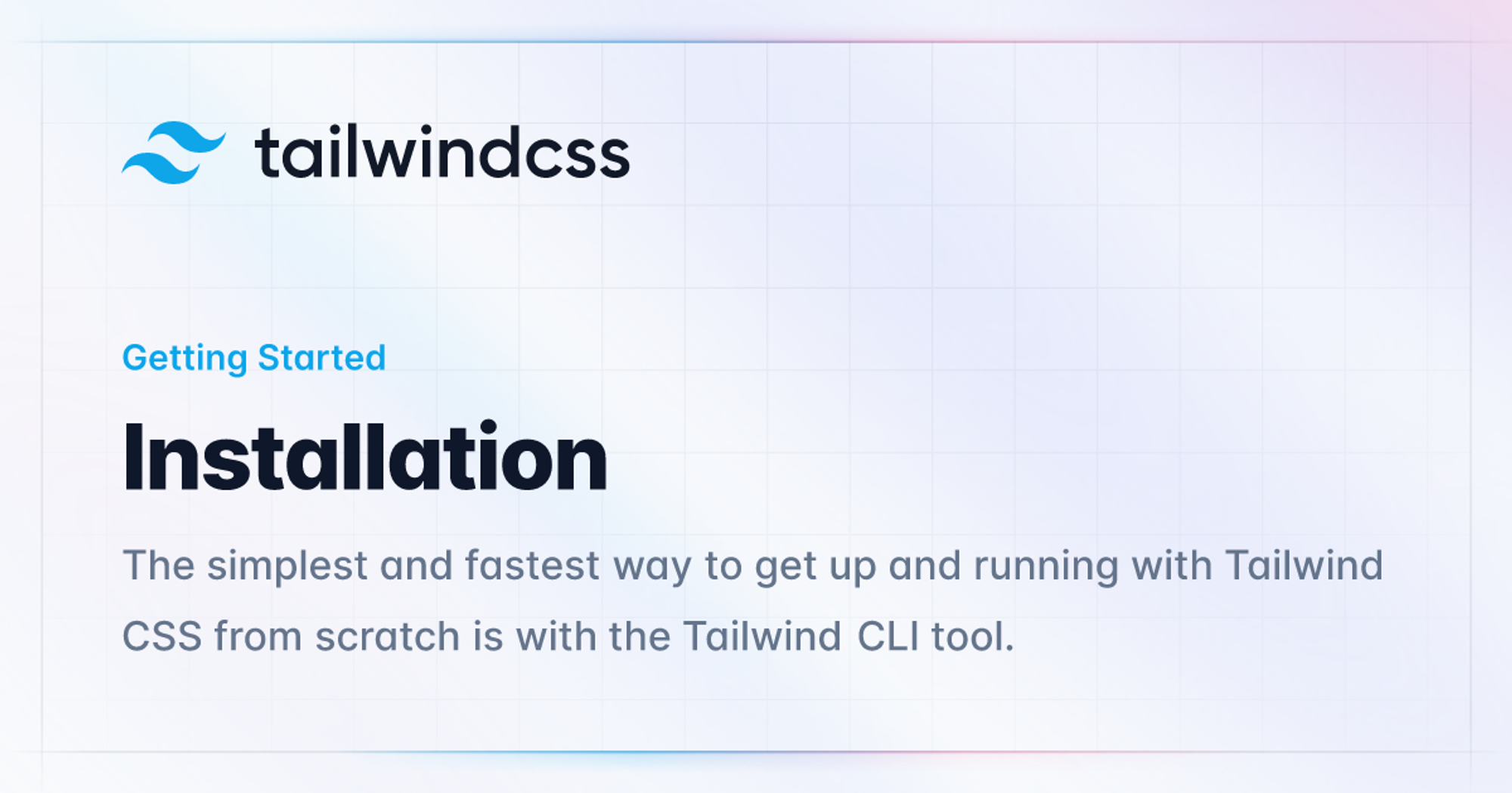 Installation - Tailwind CSS